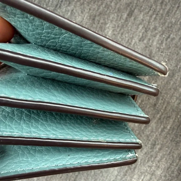 Coach Cream and Lavender Accordion Card Case In Colorblock CA765 - Picture 10 of 14